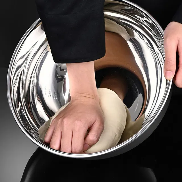 Salad Spinner Stainless Steel Manual Press Type Vegetable Spinner Multifunctional Home Vegetable Fruit Washer Drain Strainer 4