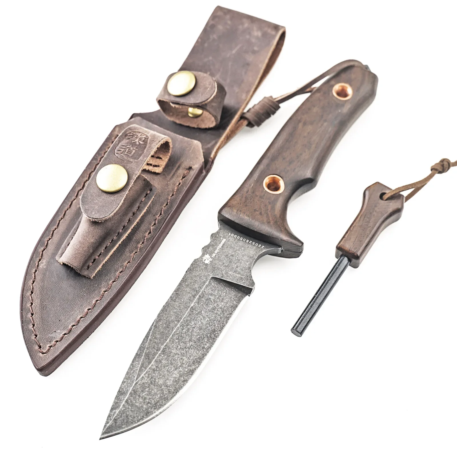 HXOUTDOORSStraightknifewildernessoutdoorsurvivalhuntingself