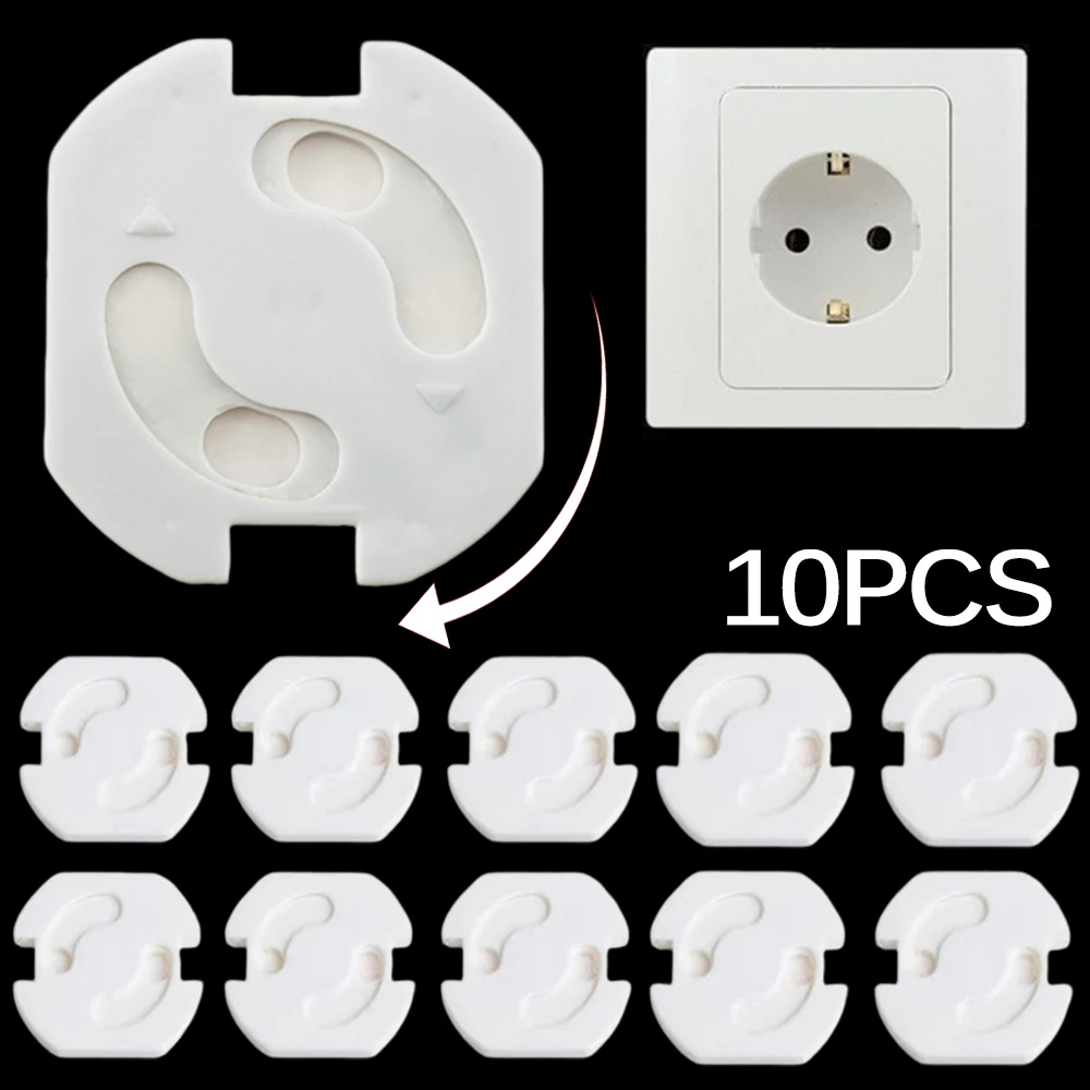 10PcsEUPowerSocketCoversAntiElectricShockCoverChildSafety