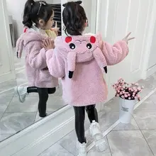 

TAKARA TOMY Pokemon Pikachu Girls' Jacket Fall/Winter Lamb Wool Fashion Wool Sweater Children's Cute Thicken Top Jacket