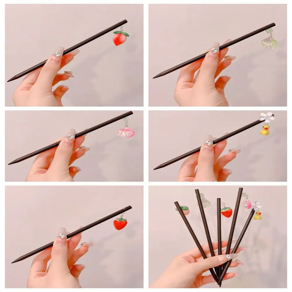 

Acrylic Wood Hair Stick Hair Fork Hairpin Chinese Style Hair Stick Fruit Pendant Hair Chopsticks Hanfu Hair Stick Girl