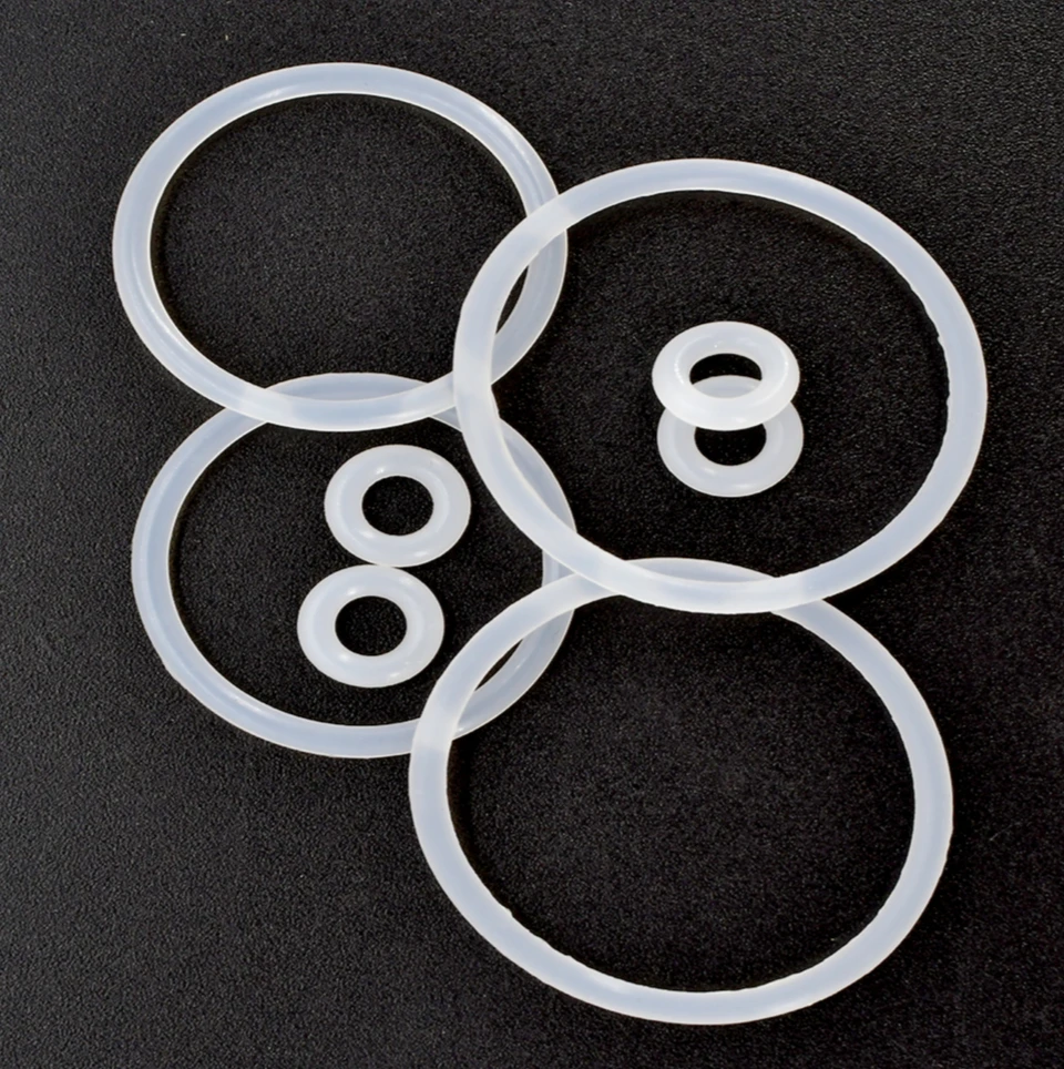500/800/1200PCS 흰색 실리콘 O-링 씰 두께 OD6 40MM CS 2MM O 링 씰 절연 가스켓 와셔 원형