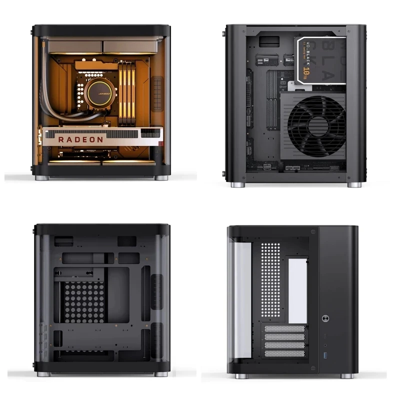JONSBO TK-1 White/Black chassis MATX hyperbolic transparent sea view room supports 240 water-cooled gaming small chassis
