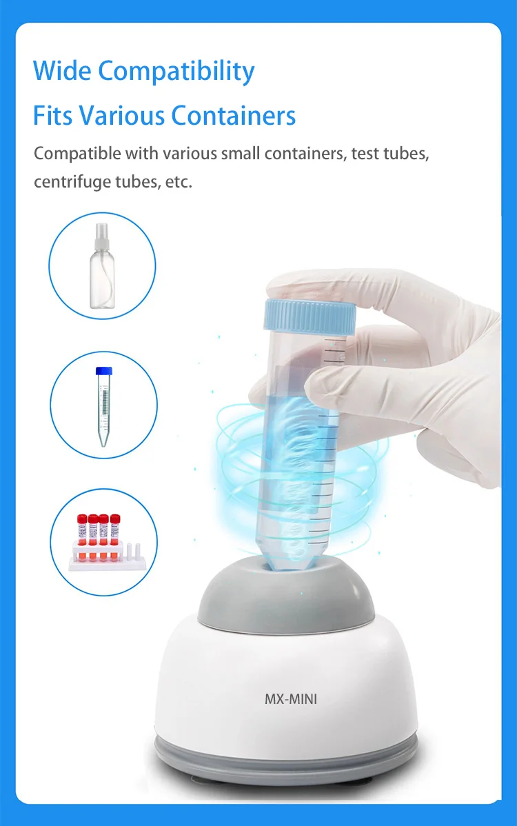 MX-MINI Vortex Mixer Lab Nail Polish Shaker Eyelash Glue Mixer Pigment Vortexer