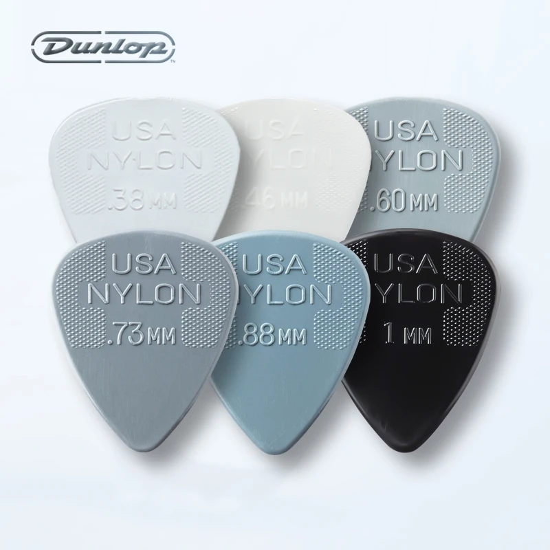 Dunlop Guitar Picks Nylon Standard Plectrum Mediator 44R 0.38/0.46/0.6/0.73/0.88/1.0mm Guitar Accessories