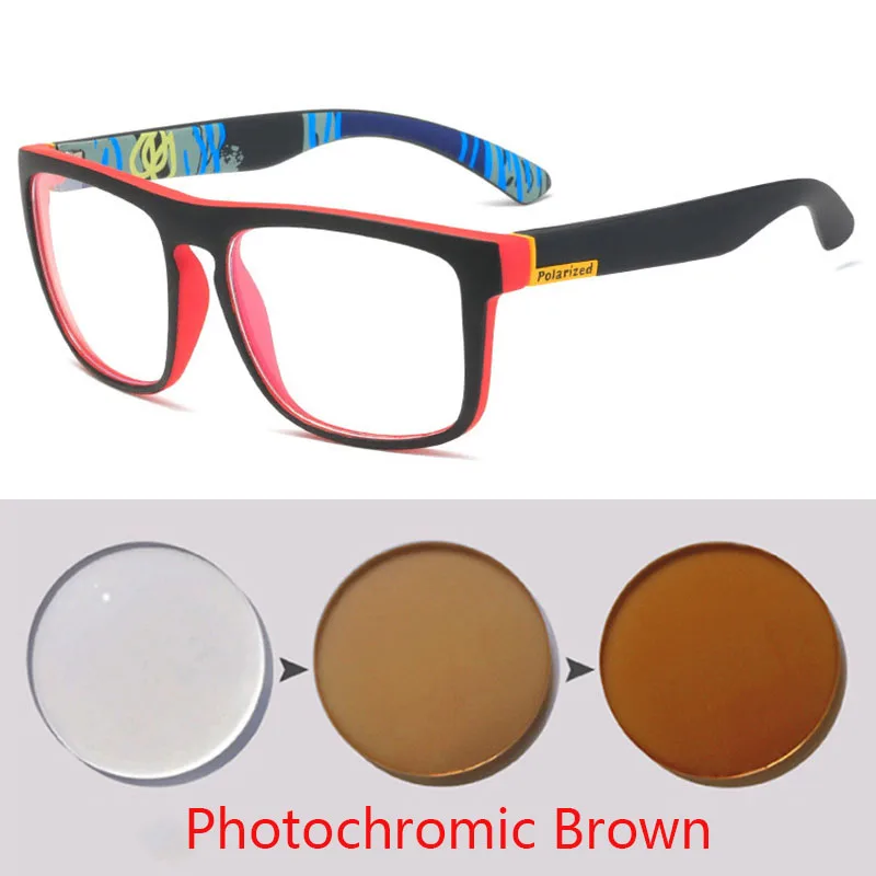 Sportowe okulary dla krótkowzroczności Męskie gogle fotochromowe Modny kwadratowy wzór 7 Sportowe okulary dla krótkowzroczności Męskie gogle fotochromowe Modny kwadratowy wzór 5