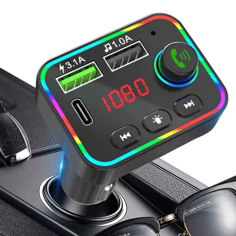 

Автомобильное зарядное устройство USB, FM-приемник, передатчик, автомобильное зарядное устройство, дисплей, радио-приемник с подсветкой для ноутбуков, наушников, мобильных телефонов