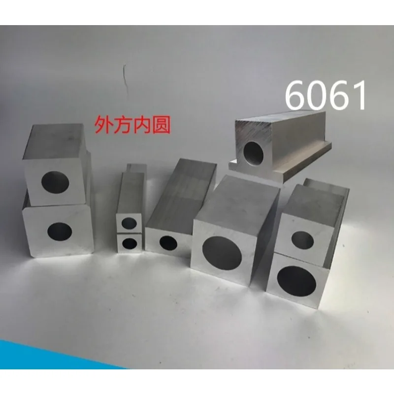 사각형 외부 알루미늄 튜브 외부가 사각형이고 내부가 원형인 알루미늄 튜브 6061AL DIY 재료 20x20mm-40x40mm