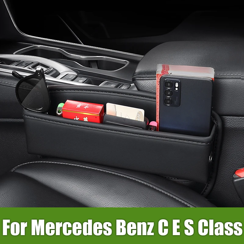 

For Mercedes Benz C E S Class W210 W211 W212 W213 W203 W204 W205 GLC X253 GLK SLK R172 Car Seat Crevice Storage Phone Holder Box