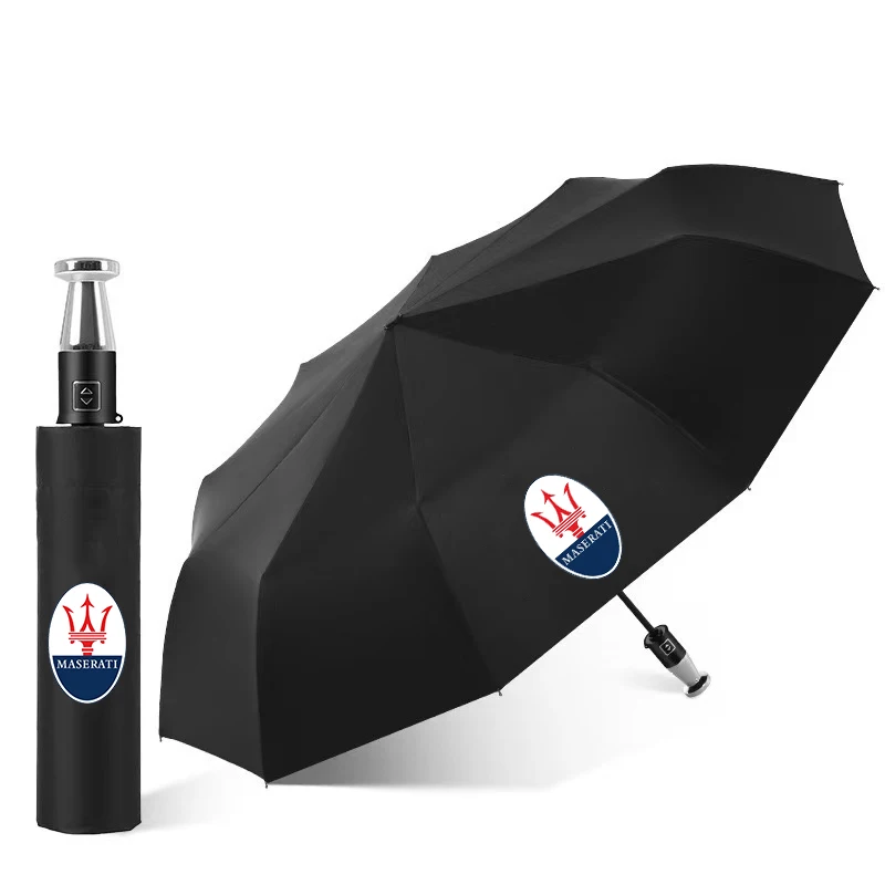 For Maserati Ghibli Levante MC20 Grecale Coupe Quattroporte GranTurismo Spyder Car Automatic Folding Windproof Sunshade Umbrella