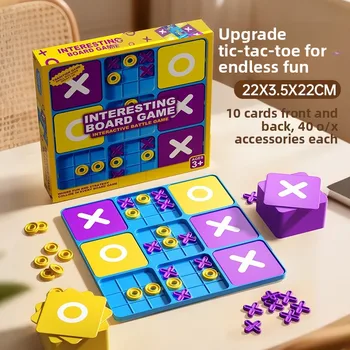 Gioco da Tavolo Tic-Tac-Toe a Nove Quadrati Adatto sia per Ragazzi che per Ragazze, un Gioco Educativo Precoce che Allenata la Logica
