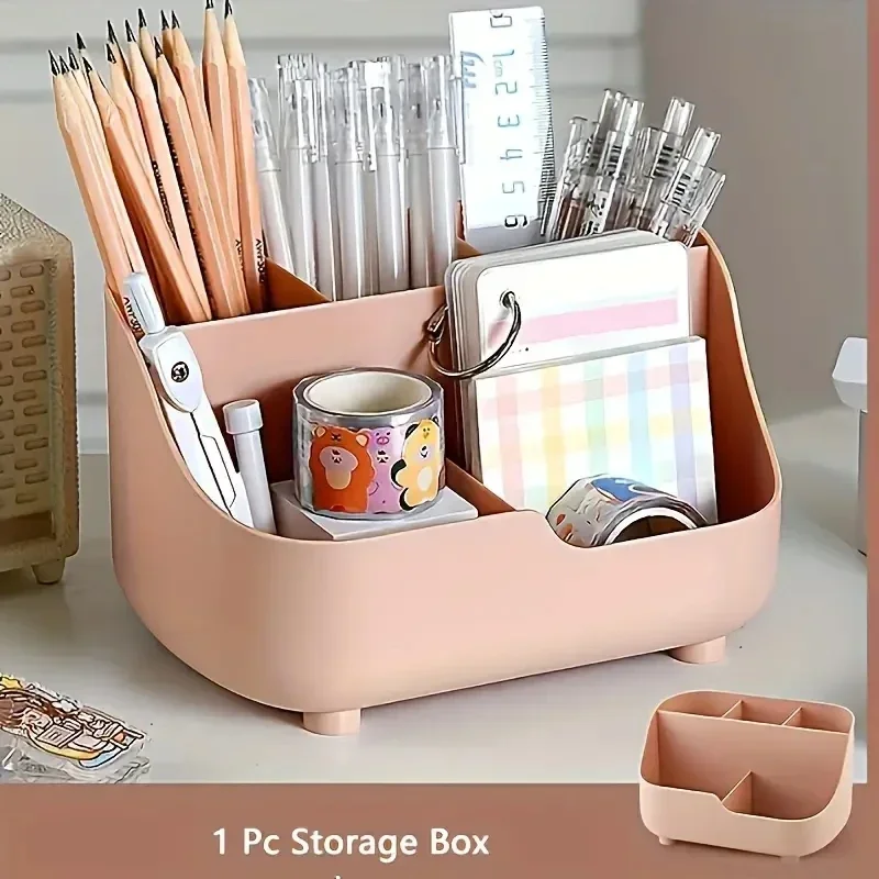 Five Grids Office Accessories Large Capacity Pen Holder Storage Desk Organizer Organizers Stationery Pencil School Supplies