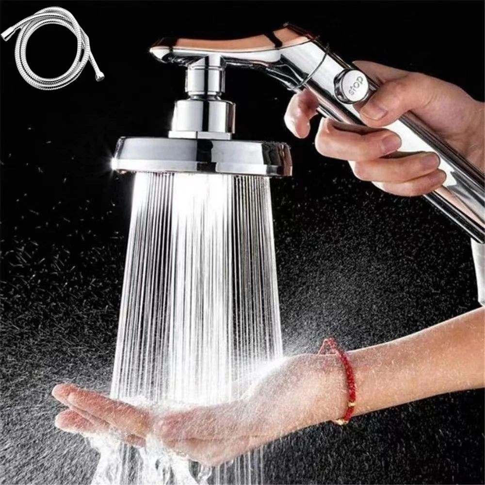 Big Panel Chrome Shower Head Alta Pressão Handheld Showehead Com