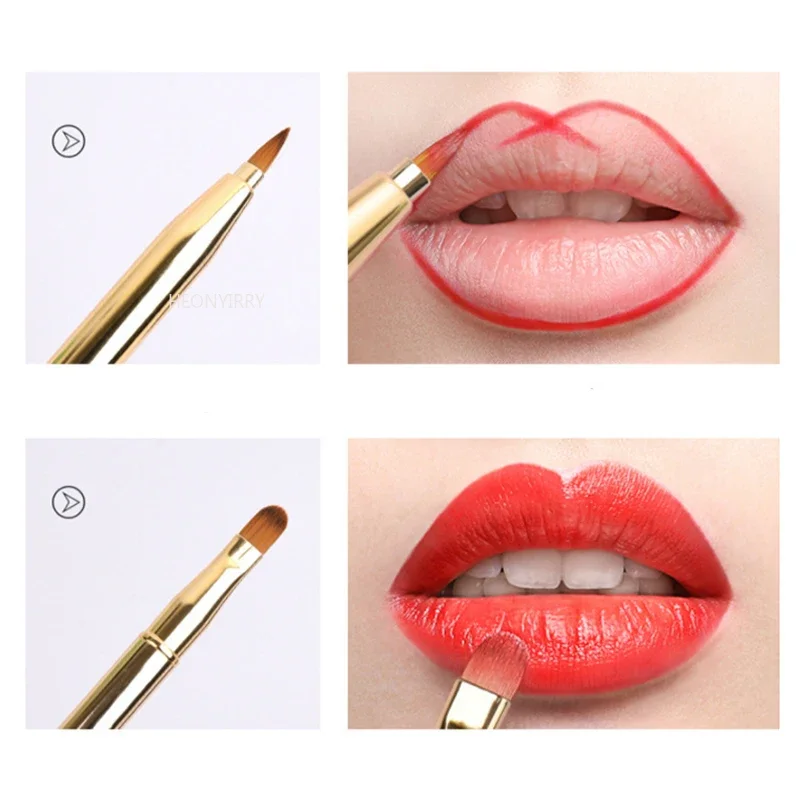 Makeup Brush Retractable Lip Makeup Brush Lipstick Lip Gloss Brush Telescopic Dual Use Eyeshadow Beauty Tools