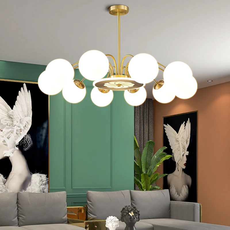 

chandeliers are modern, simple, luxurious, atmospheric, and creative. Magic bean bedroom LED intelligent dimming lamps