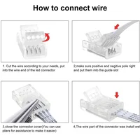 2Pin 3Pin 4Pin 5Pin 6Pin LED Connector 8mm 10mm 12mm LED Strip To Strip Strip To Wire for SMD LED Strip Light Connectors Buckle - Image 3