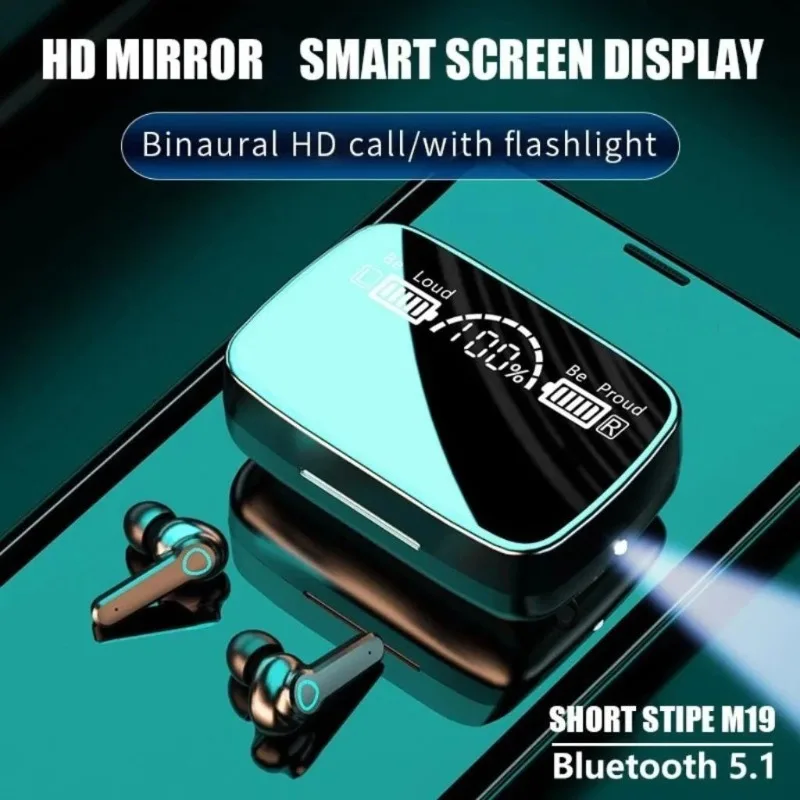 

TWS-наушники M19 с поддержкой Bluetooth 5,3 и сенсорным экраном
