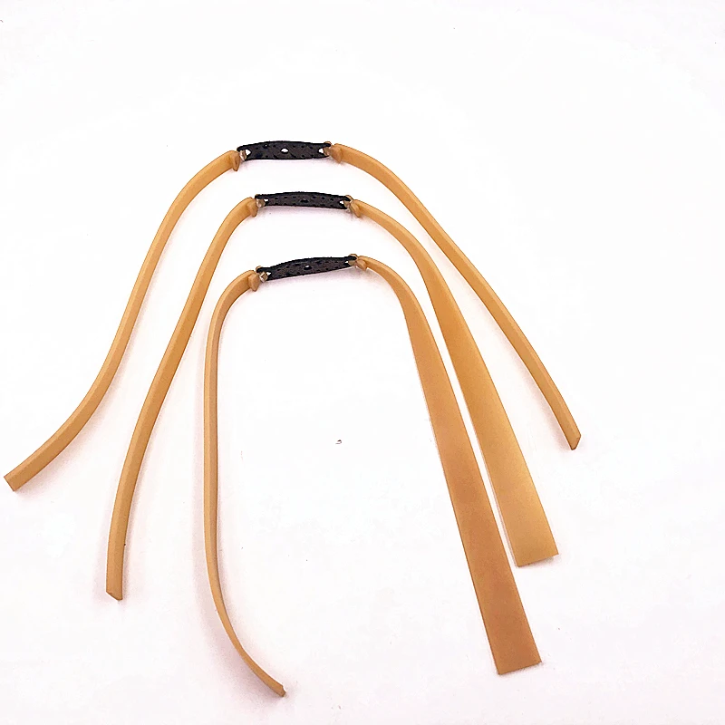 3pcs2.0mm Thickened Large Elastic Flat Leather Rubber Band For Hunting Slingshots Rebound Faster and Stronger Catapult Use slingshot rubber band