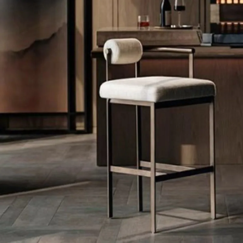 New Simple Industrial Style Bar Chair Nordic Home High Stool Bar High Foot Front Desk Chair Counter Stool
