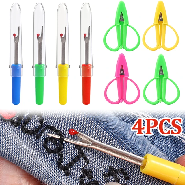 Handle Sewing Seam Ripper Thread Seam Remover Stitch Unpicker Thread Cutter  Tool with Trimming Scissors DIY Quilting Sewing Tool - AliExpress