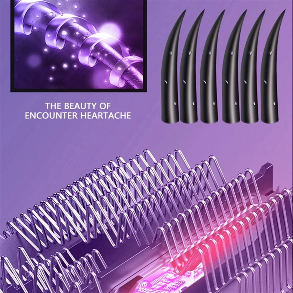 FZFZ Hair Dryer Curling Comb Hair Brush Styling Tool Dryer and Volumizer Straightener Manual US Plug,D