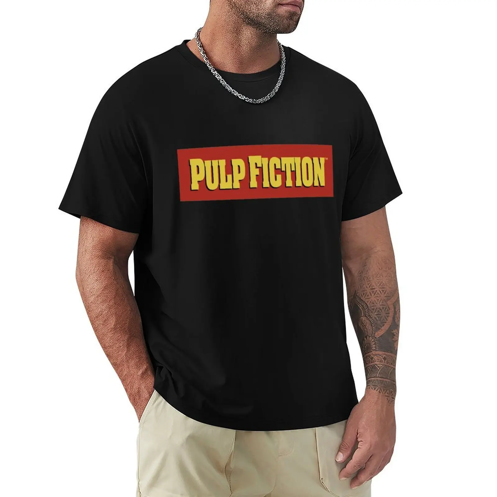 

Pulp Fiction Logo T-shirt anime clothes kawaii clothes oversized mens plain t shirts