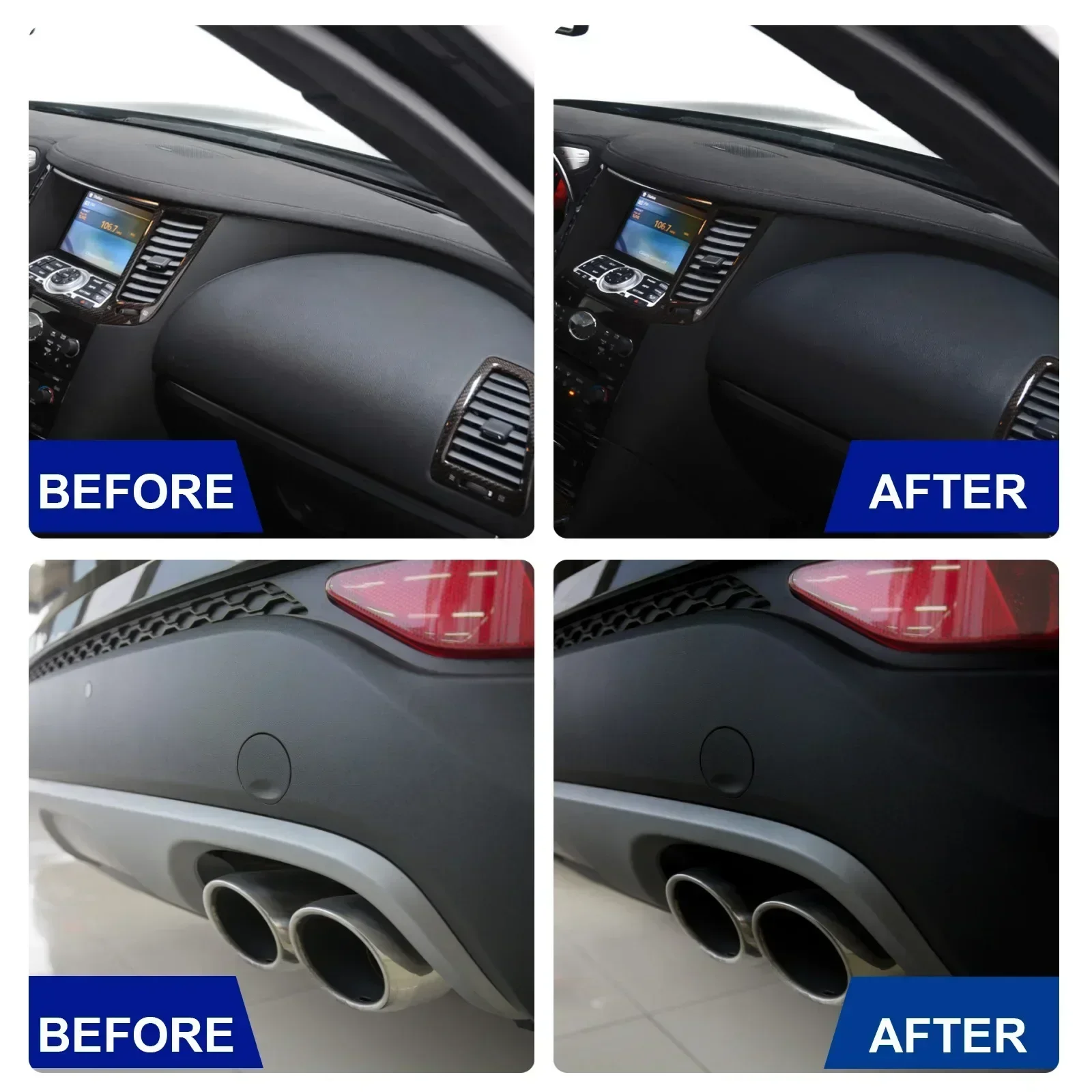 Car Plastic Restore Coating Agent Auto Plastic Rubber Exterior Repair Clean Refresh Restoration Agent Black Shine Seal Brighten