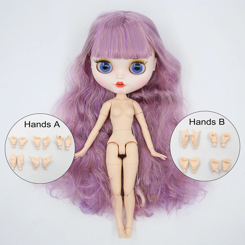 Neo Blythe Doll with Multi-Color Hair, White Skin, Matte Smiling Face & Custom Jointed Body 1