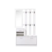 Combination Model Gate Cabinet with Shoe cabinet+Hang shelf+ Mirror 2