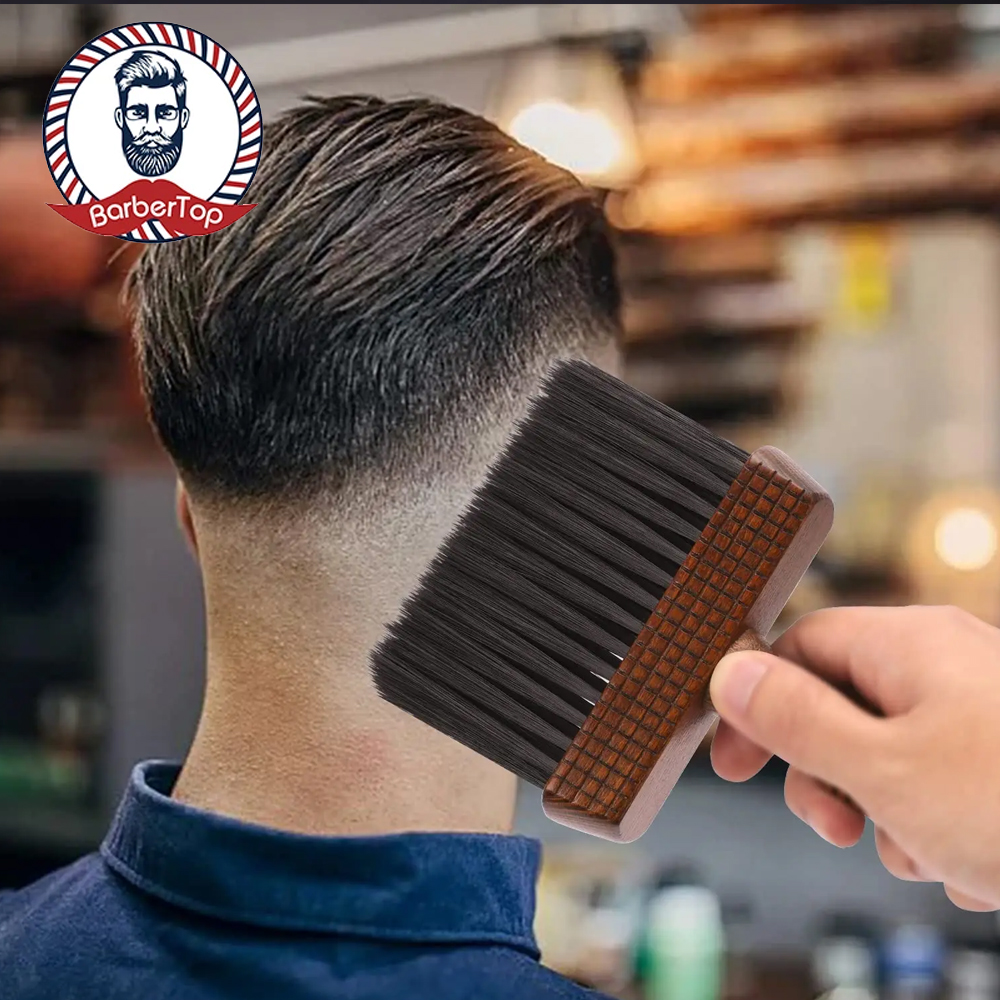 Barber Neck Duster Wood Neck Brush for Hair Cutting Soft Cleaning Brushes Natural Nylon Wooden Handle