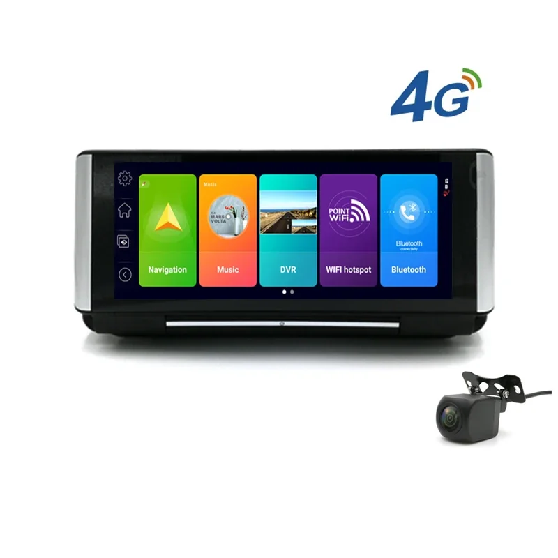 Автомобильный видеорегистратор TOPSOURCE, 6,88 дюйма, ADAS, 4G, GPS-навигация, Android 10, видеорегистратор с камерой, FM, Wi-Fi, навигатор заднего вида