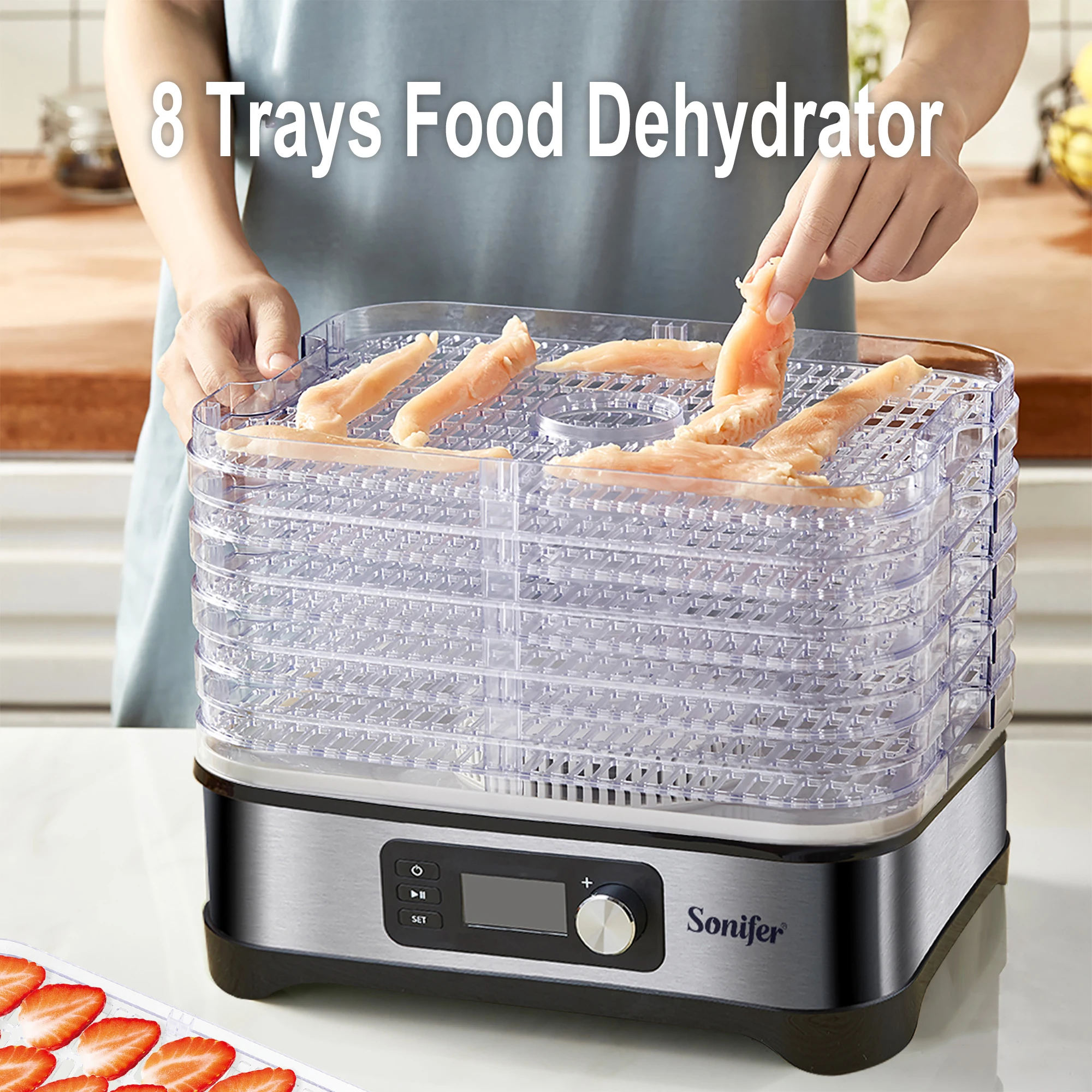 Dehydrated Air Dryer Food - 8 Trays Household Food Dehydrator Fast Dryer  Processor - Aliexpress