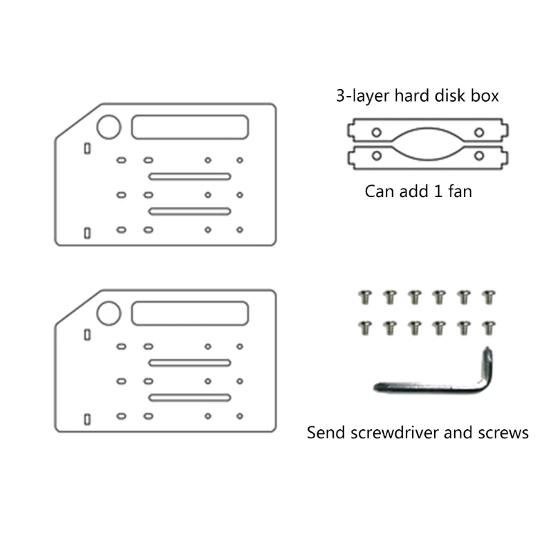 Hard Disk Rack Mechanical Hard Disk Cage Expansion Bracket External 3.5 Desktop Transparent Acrylic Hard Disk Box