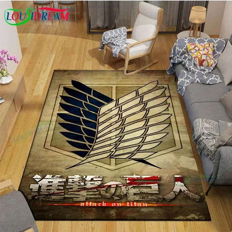 

Famous Cartoon A-Attack on T-Titan Symbol Carpets Children Room Living Room Decoration Carpets for Bed Room Rug Anime Rug