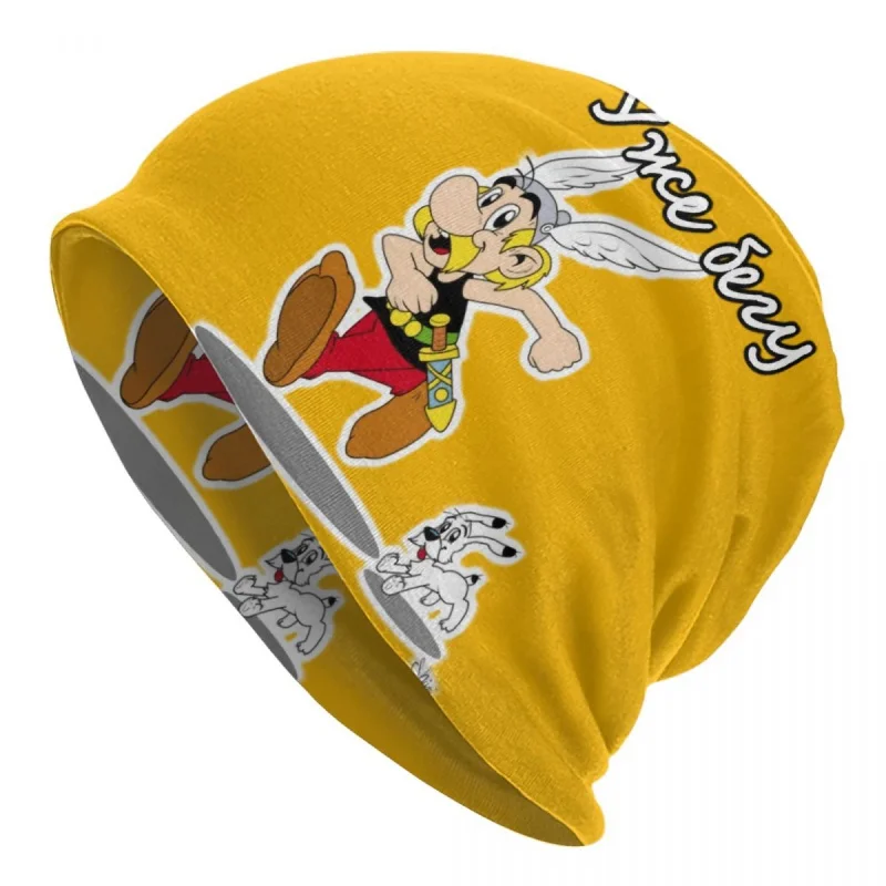 

Обтягивающая шапка унисекс Obelix Asterix, зимняя теплая шапка, мужские вязаные шапки, Модные Лыжные шапки с изображением догматика, обтягивающие шапки