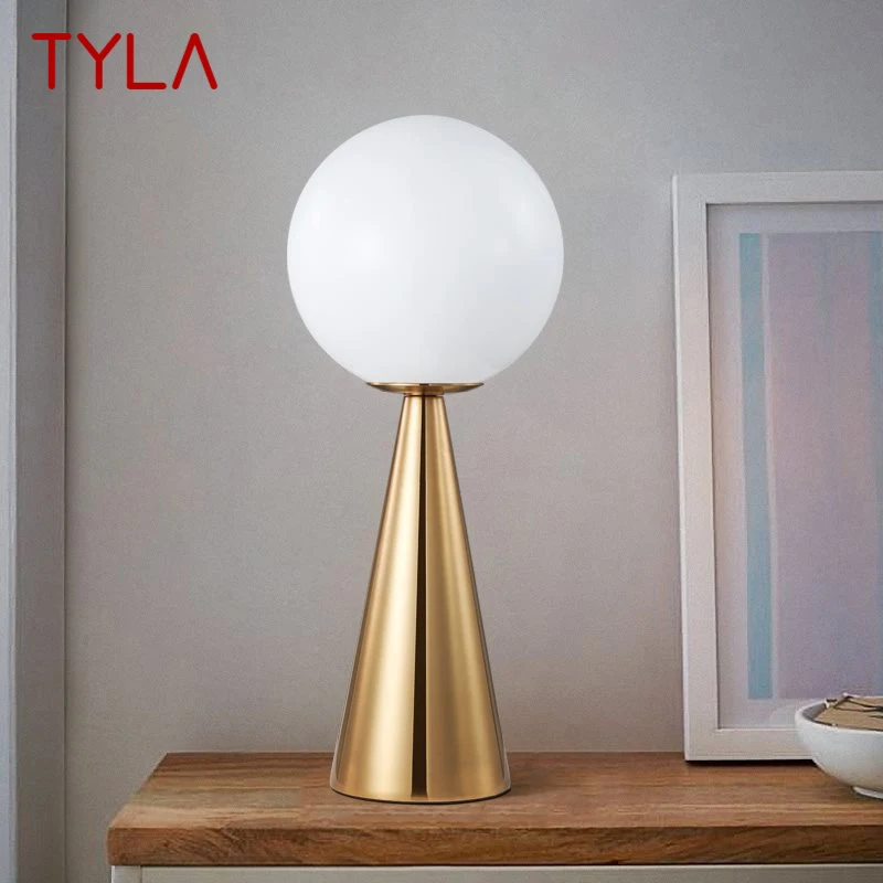 

TYLA Nordic Gold Table Lamp LED Modern Creative Design Simple Bedside Decor Desk Light for Home Living Room Bedroom