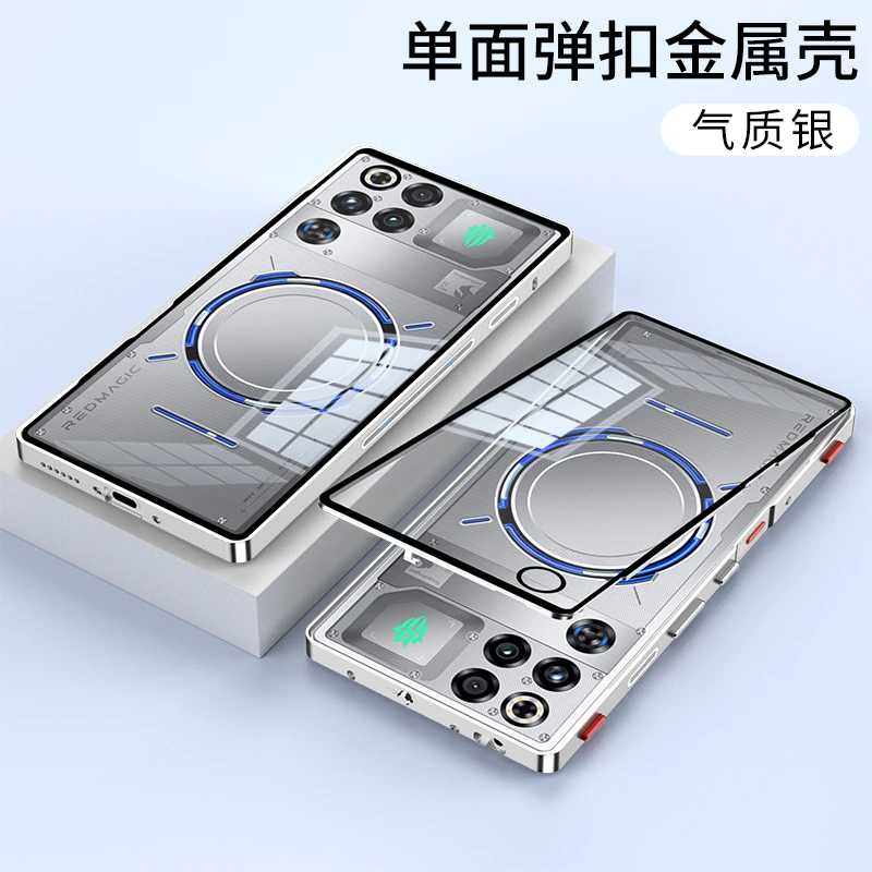Sleek Aluminium Alloy Metal Frame Case with Transparent Acrylic Back Cover