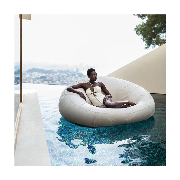 Bean Bag Sofa Inflatable Chair Air Sofa Water Bed Outdoor Poolside Lounge Air