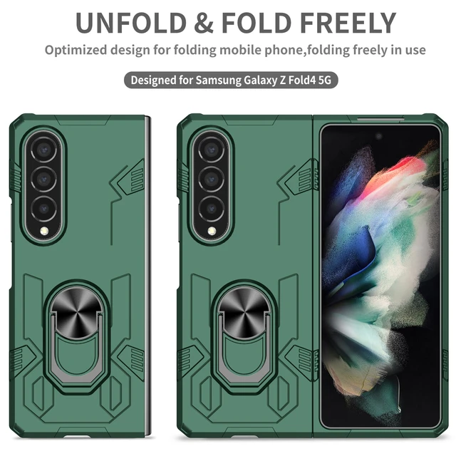 Funda de teléfono con soporte de anillo para Samsung Galaxy Z Fold