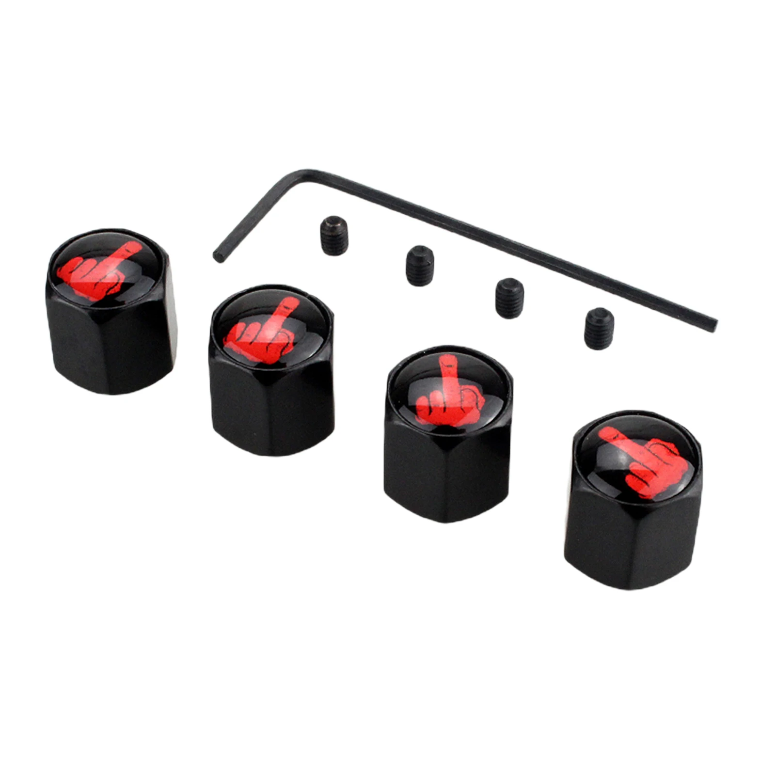 1set Aluminum Alloy Car Wheel Tire Valve Cap Tyre Rim Antitheft Middle