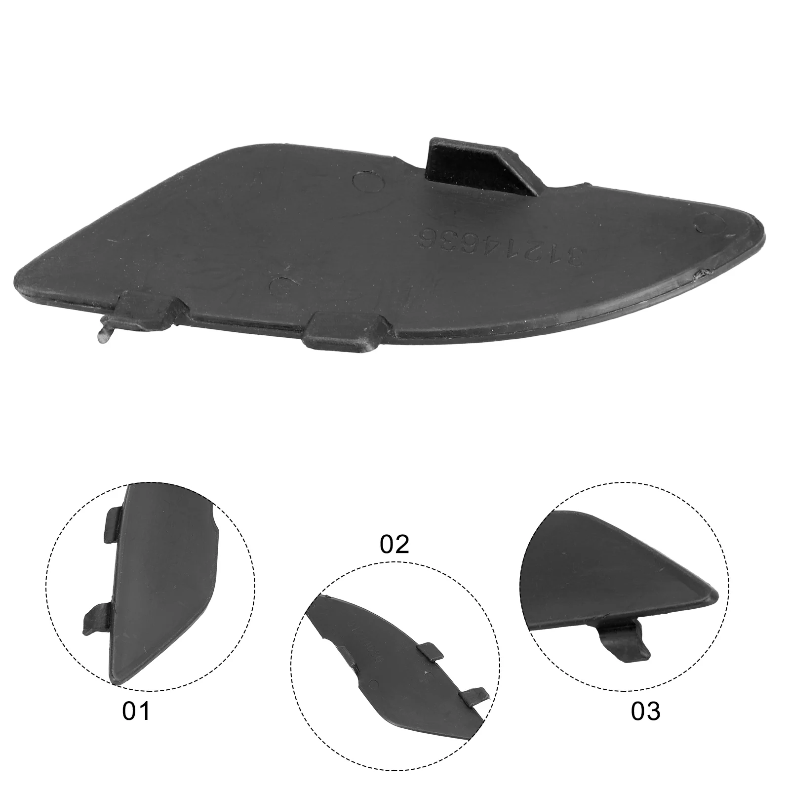 

1 Pcs Auto Parts Rear Bumper Tow Hook Eye Cover ABS Car Bumper Tow Cover Black 1TY40TZZAA For Dodge Coolway 2011-2015