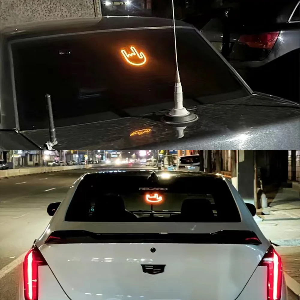 DIY Mittelfinger LED-Licht mit Remote Road Rage Sign Mittelfinger  Gesture-Light