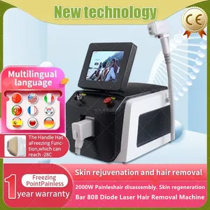 2024 Newest 808nm Diode Laser ICE Platinum Hair Removal Machine 755 808 1064nm Household Convenient EMSzero