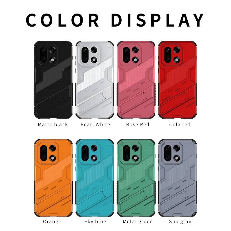 Shockproof Anti-Knock Armor Phone Case with Holder & Full Back Cover