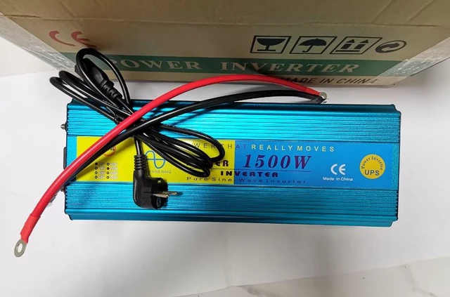 1500 W Pure Sine Wave Power Inverter DC 12V to AC 120V