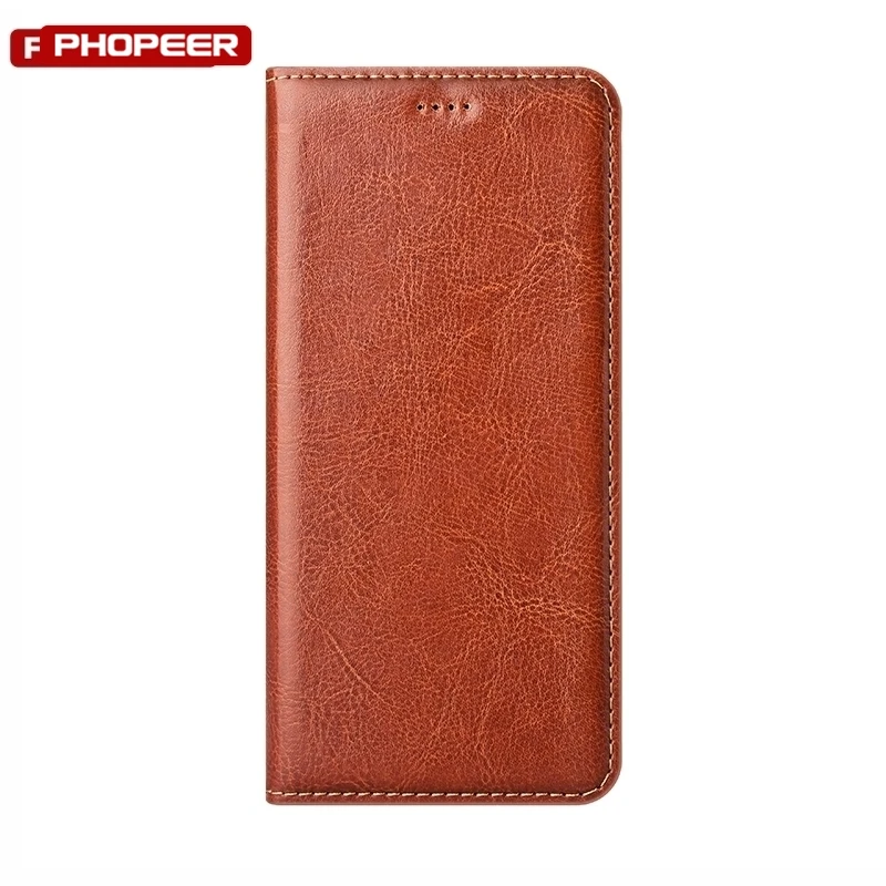 Premium Genuine Leather Flip Wallet Case with Card Slots