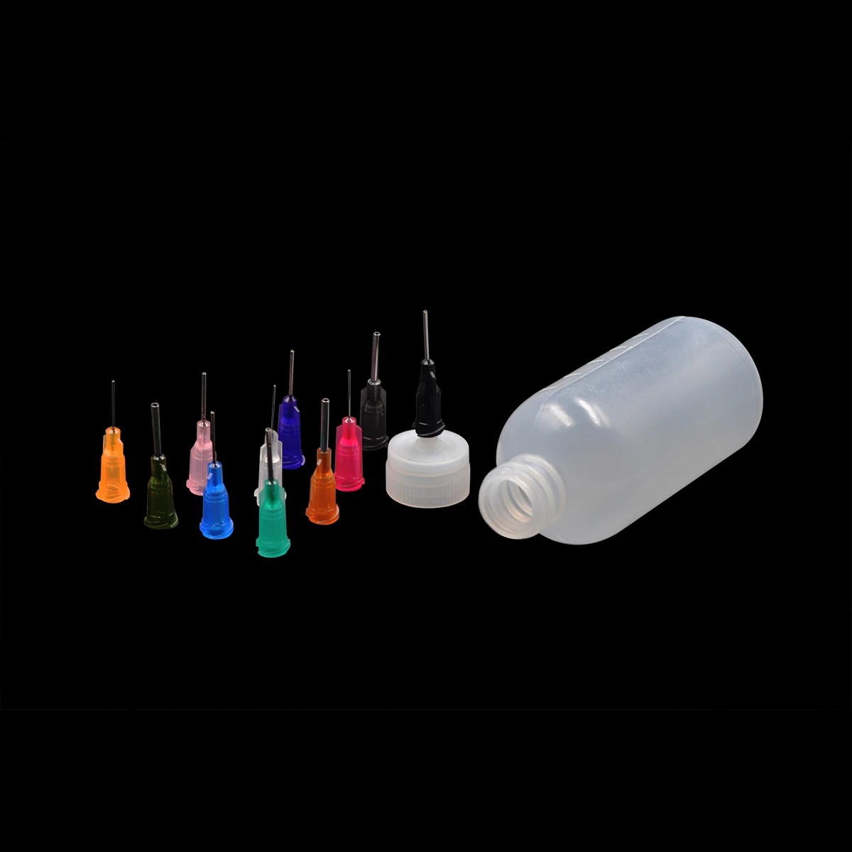 1/5Pcs 50ml Transparent Glue Bottle Polyethylene Needle Dispenser Dispensing Bottle for Rosin Solder Flux Paste With Needles