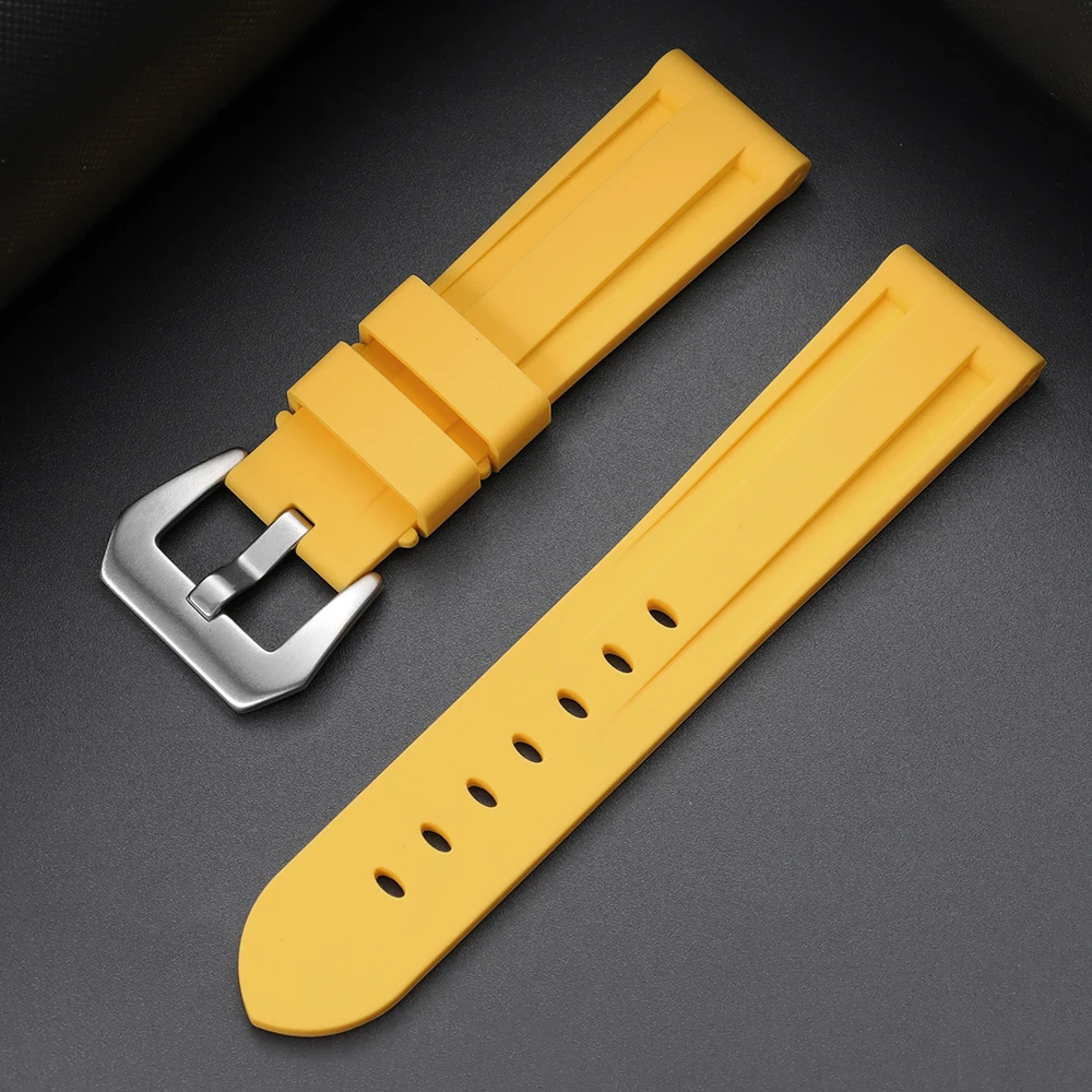 Silicone Rubber Waterproof Sport Watch Band Replacement