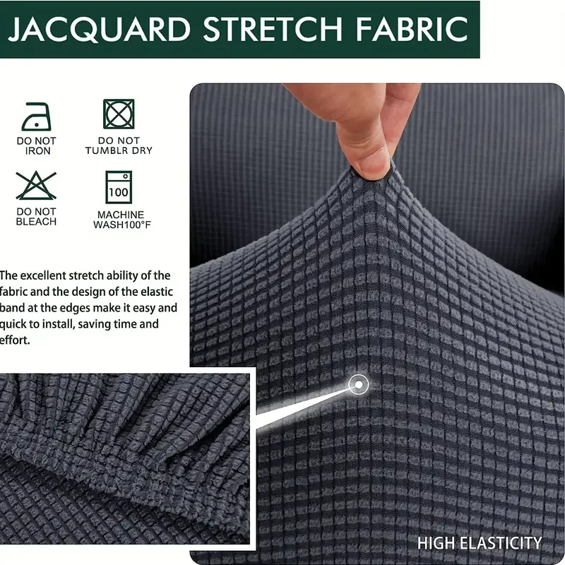 2/3pcs Couch Covers Stretch Cushion Covers Sofa Seat Cushion Slipcover Cushion Protector For Bedroom Office Living Room Home Dec 6