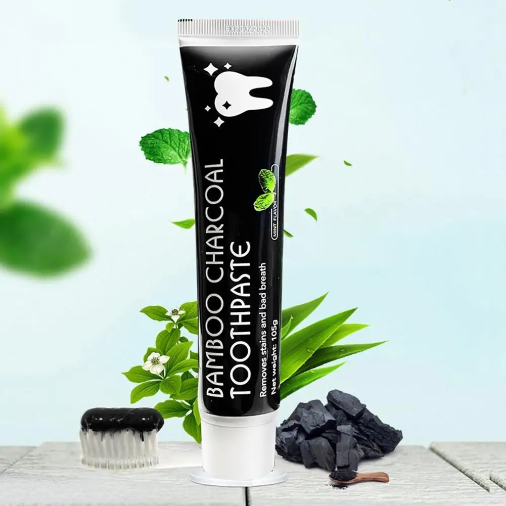 Teeth Whitening Essence Teeth Whitening Product Teeth Health Product 1pcs Bamboo Black Toothpaste Teeth Whitening Deep Clean